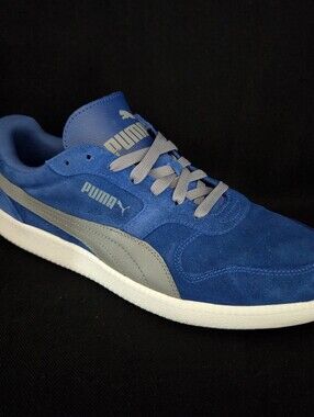 Puma ICRA Trainer SD Blue/Gray Suede Shoes/Sneakers Men's 11.5 356222-12 EUC